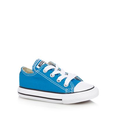 Boys' bright blue canvas trainers